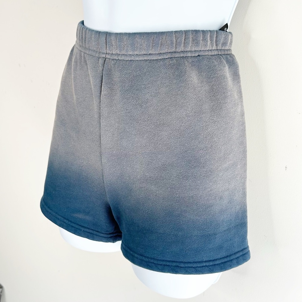 Aritzia TNA Cozy Fleece Perfect High Rise 3” Sweat Shorts Ombre Navy Grey XS - Picture 6 of 15